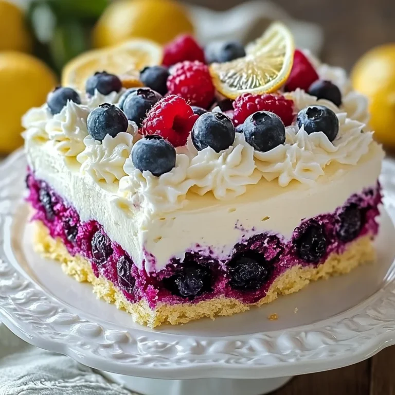 Luscious Lemon Blueberry Bliss Cake