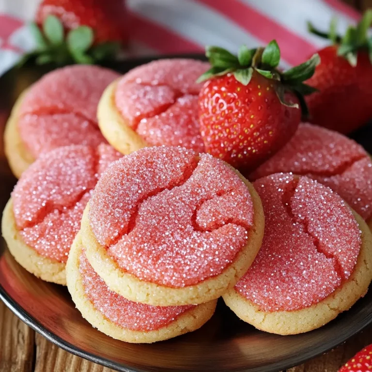 Strawberry Sugar Cookies with Sparkling Strawberry Sugar