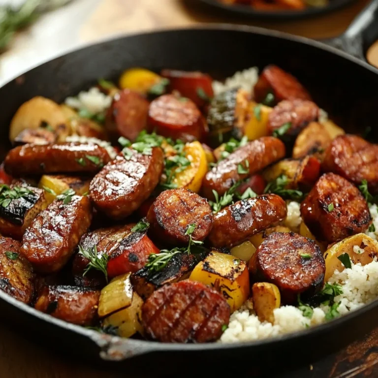 Summer Sausage Skillet with Andouille Sausage