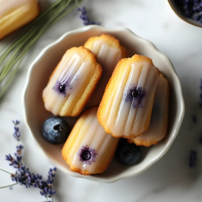Blueberry Lavender Vegan Madeleines