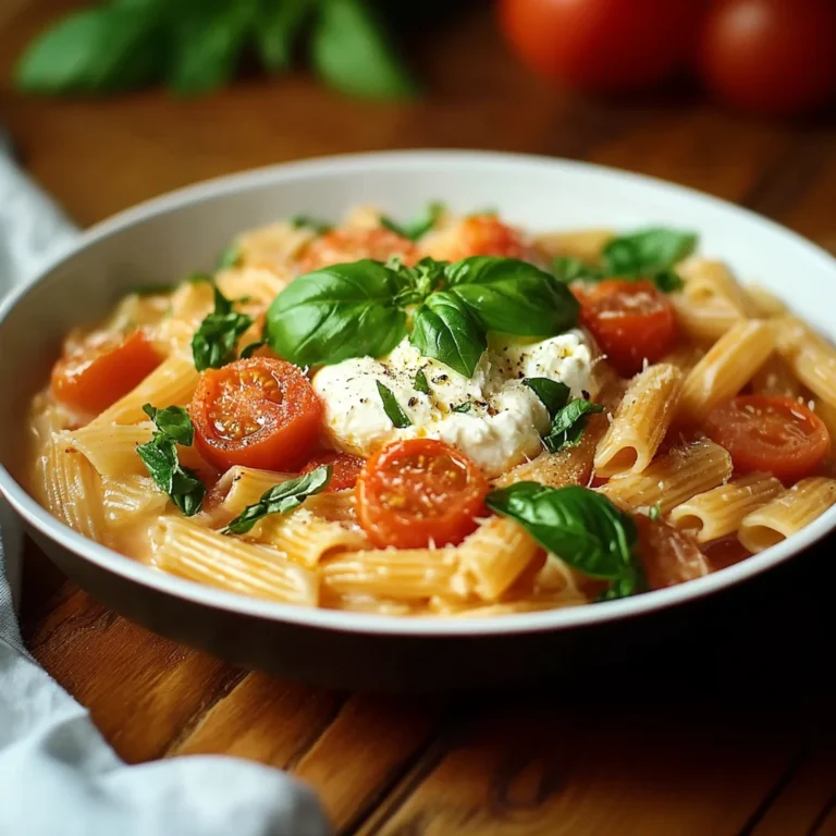 Creamy Tomato and Basil Pasta with Burrata