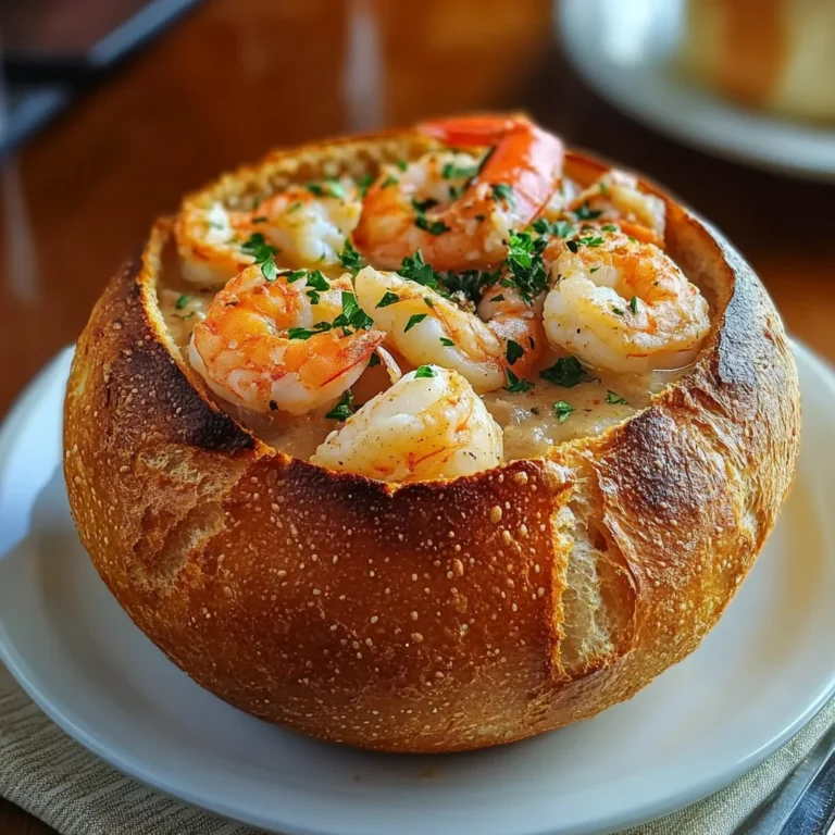 A Cozy Coastal Classic: Stuffed Seafood Soup Bread Bowl