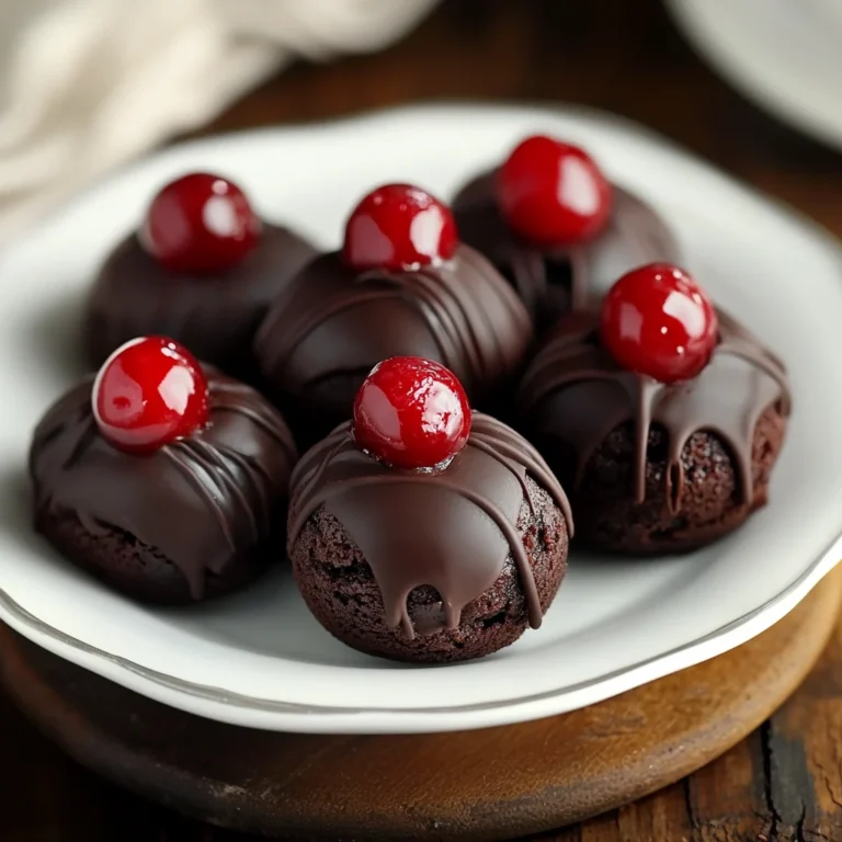 Chocolate Covered Cherry Brownie Bombs