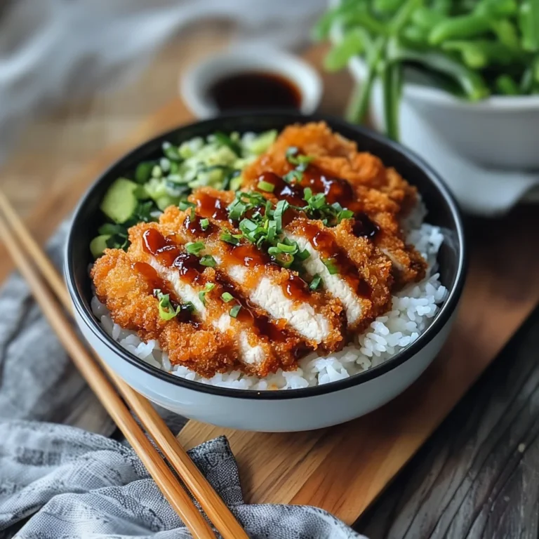 Japanese Katsu Bowls with Lamb and Tonkatsu Sauce