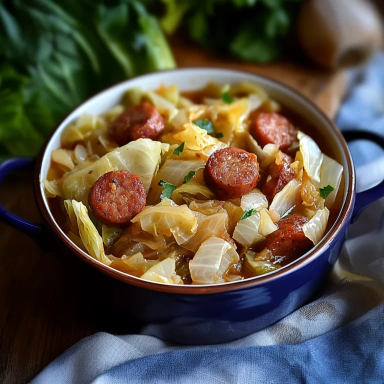 Slow Cooker Cabbage and Sausage