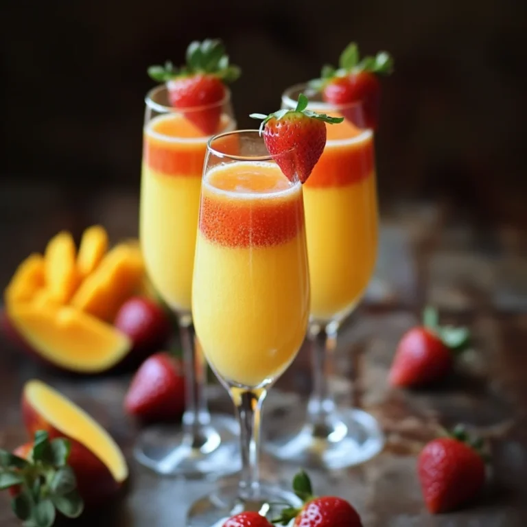 Strawberry Mango Mimosas